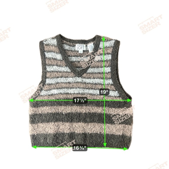 Women’s Striped Boucke Wool Alpaca Mohair Blend Sweater Vest SM Light Academia - Picture 4 of 4